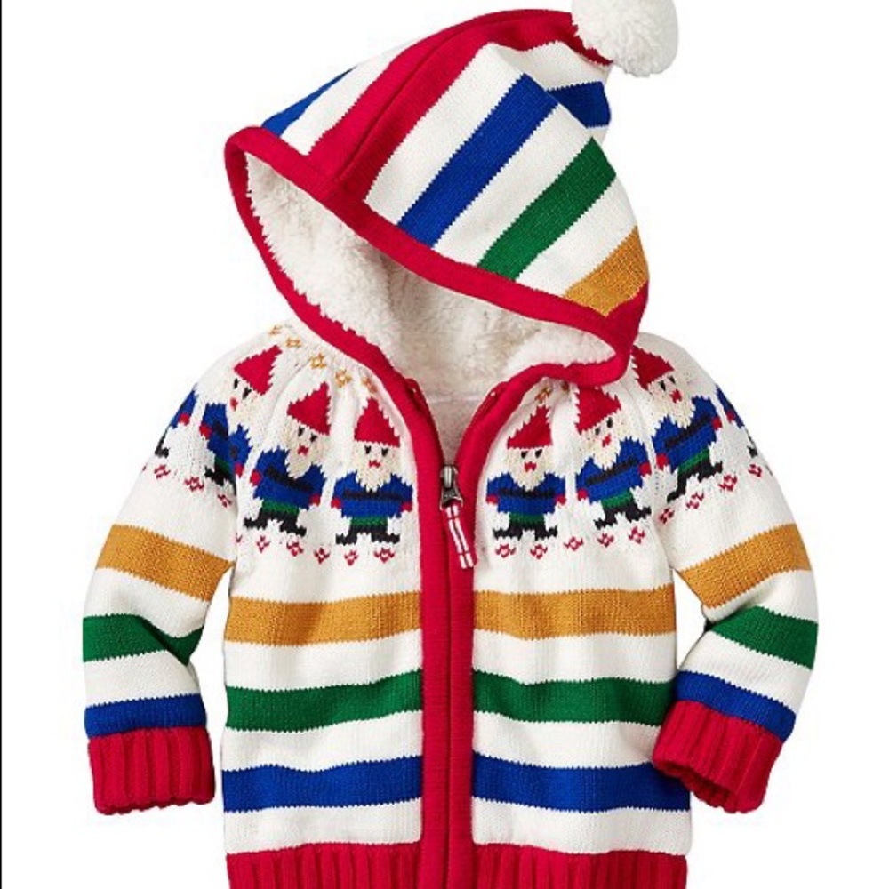 Girls Hanna Andersson Fleece Lined Knit Jacket